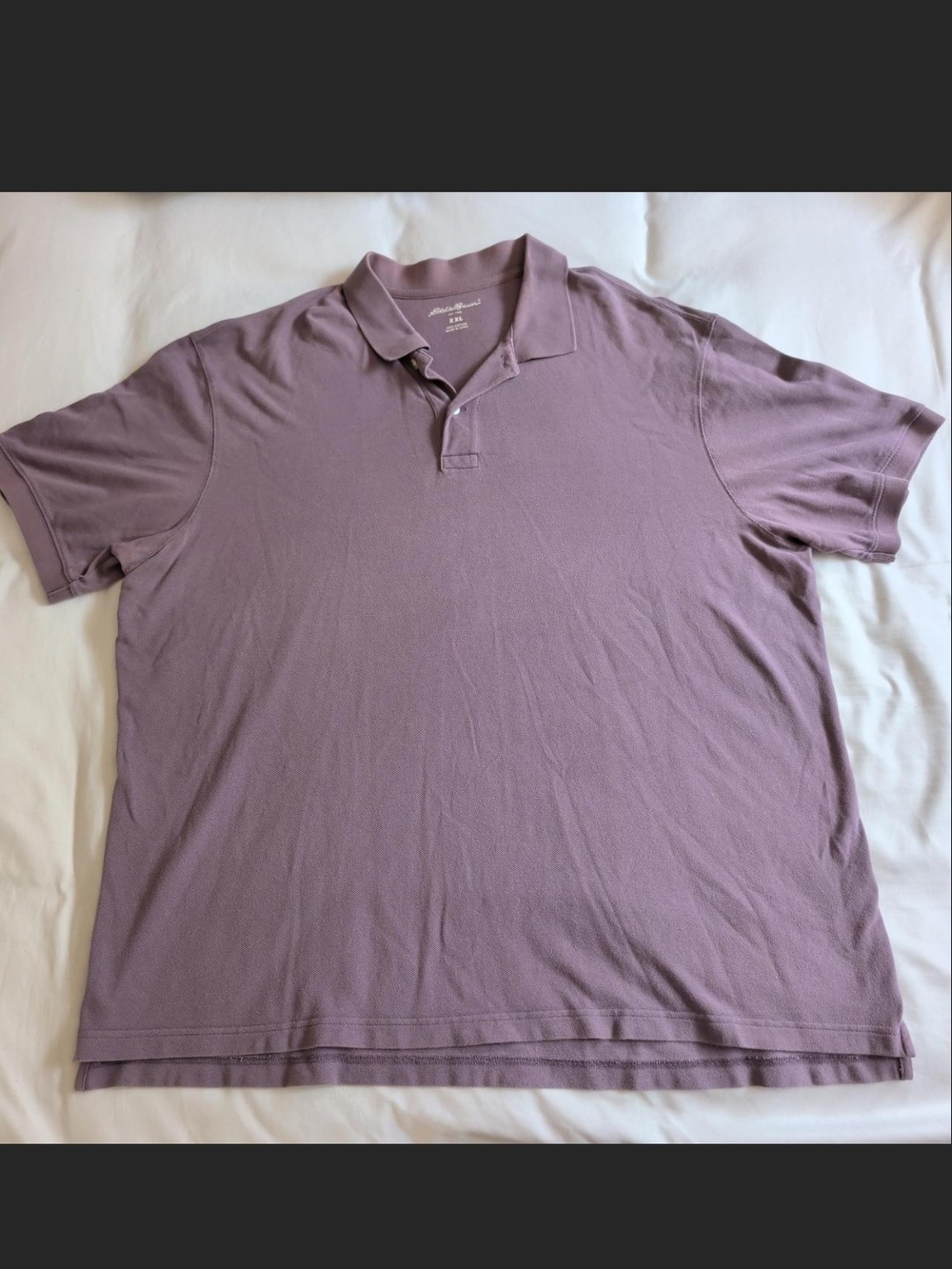 Vintage Eddie Bauer Men's Lavender Polo Shirt